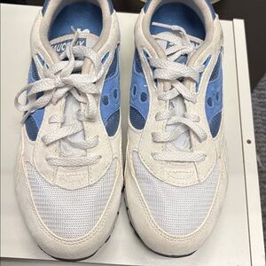 Saucony White and Blue Athletic Shoes